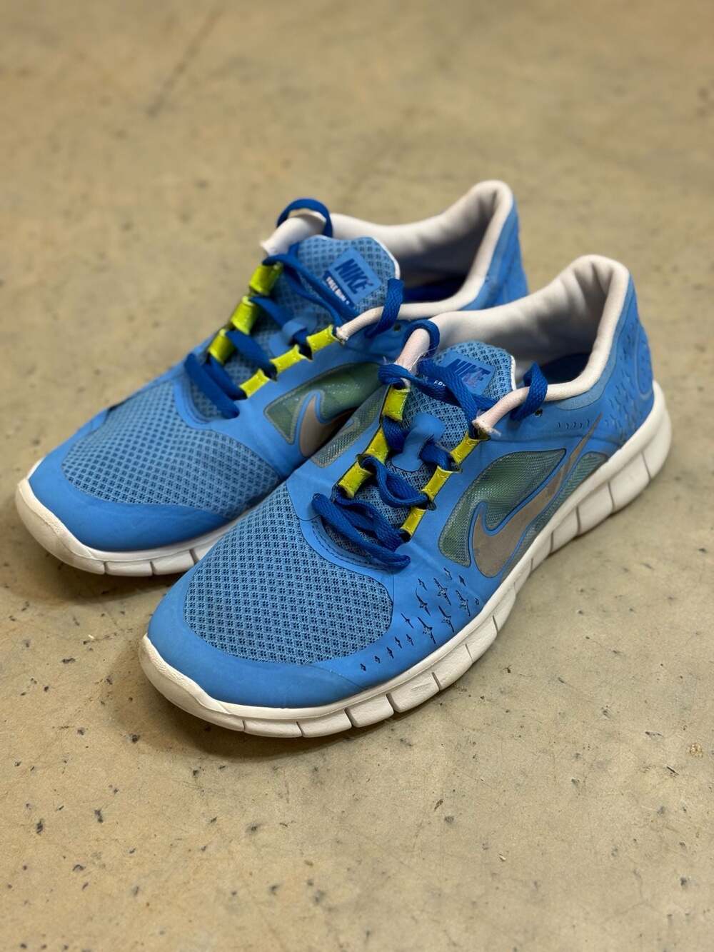 Nike Free Run 3 GS Coast Blue Silver Youth Barfoot Running Shoes - Picture 5 of 12